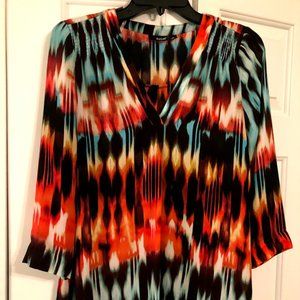 JC Penny Multi-Colored Shear Blouse